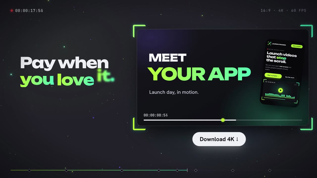 Watermark-free preview with the words Pay when you love it